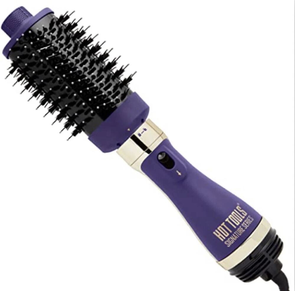 Hot Tools Pro Signature Blowout Hair Brush Ultimate 4-Pc Kit A465488 Purple/Blk